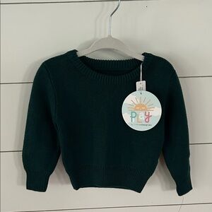 Little Sleepies Dark Green Knit Sweater